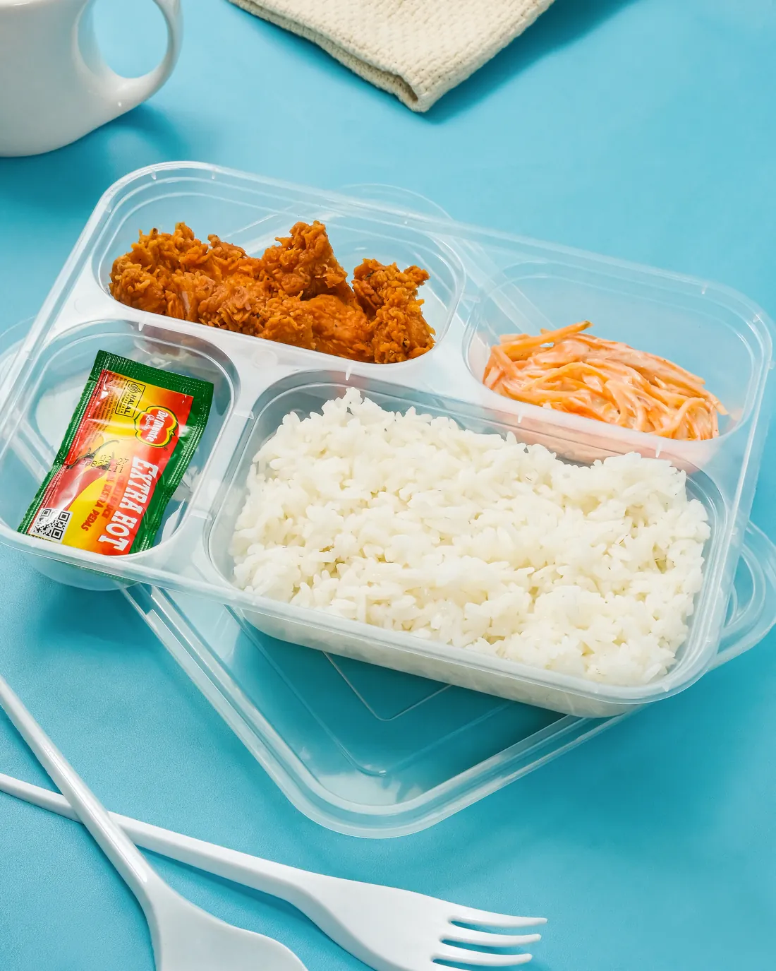 Food container plastik — Thinwall Bento Sekat 4