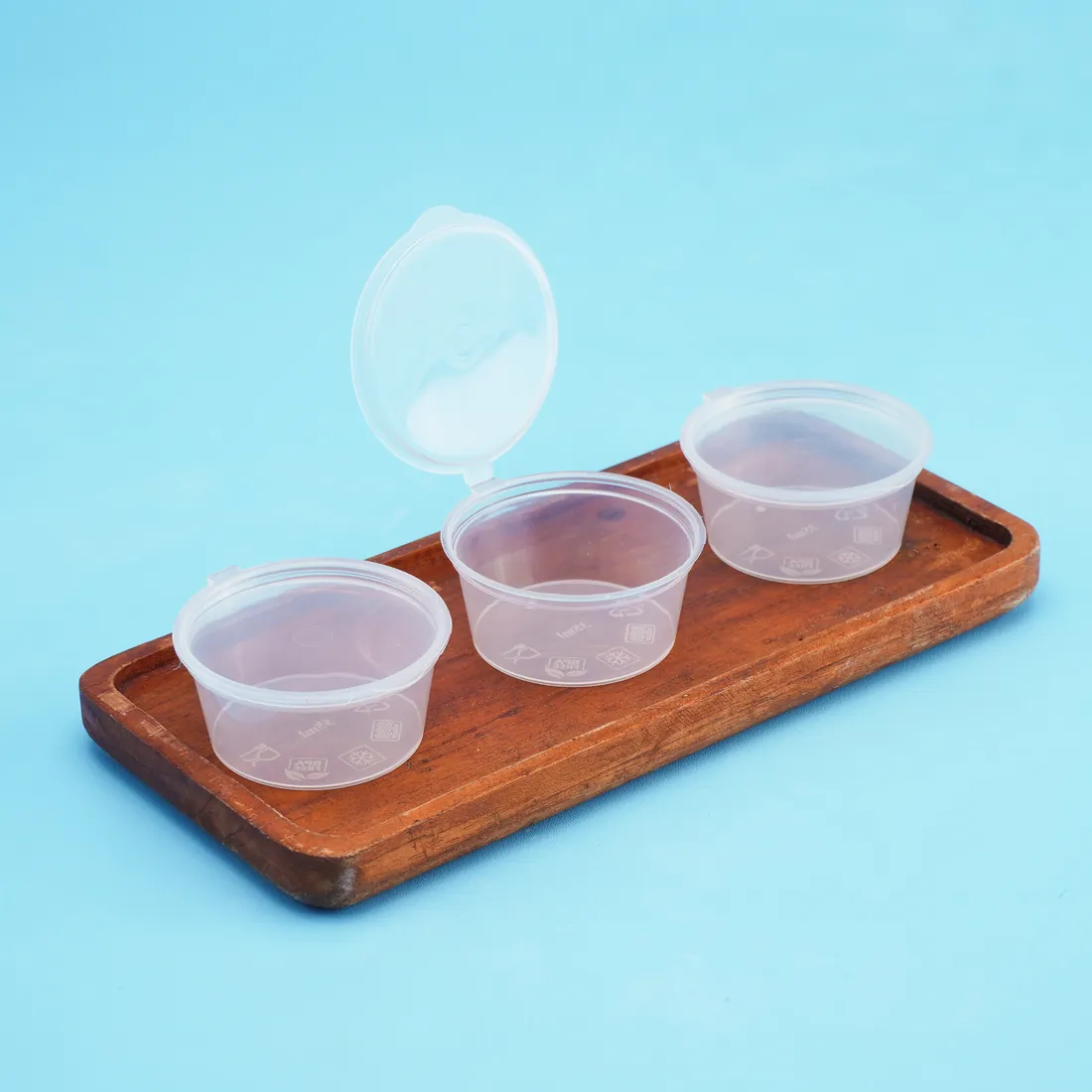 Food container plastik — Cup Sauce Tutup Sambung